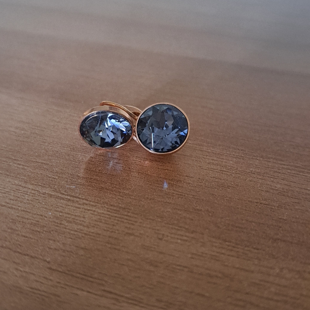 Elegant Blue Crystal Earrings